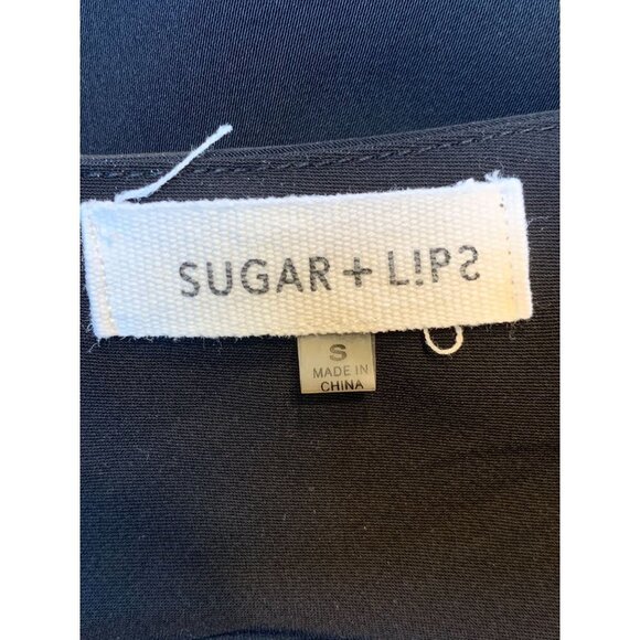 Women's Black Lace Front Flounce Top Mini Dress Size Small - Picture 6 of 8